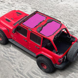 Shadeidea Vehicle covers, not fitted Jeep Wrangler Sun Shade JL Unlimited 4 Door Front and Rear 2 pieces Mesh Screen Sunshade JLU 2018-2023 Top Cover UV Blocker - 10 year Warranty