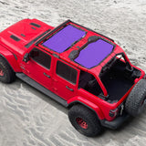 Shadeidea Vehicle covers, not fitted Jeep Wrangler Sun Shade JL Unlimited 4 Door Front and Rear 2 pieces Mesh Screen Sunshade JLU 2018-2023 Top Cover UV Blocker - 10 year Warranty