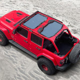 Shadeidea Vehicle covers, not fitted Jeep Wrangler Sun Shade JL Unlimited 4 Door Front and Rear 2 pieces Mesh Screen Sunshade JLU 2018-2023 Top Cover UV Blocker - 10 year Warranty