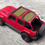 Shadeidea Vehicle covers, not fitted Jeep Wrangler Sun Shade JL Unlimited 4 Door Front and Rear 2 pieces Mesh Screen Sunshade JLU 2018-2023 Top Cover UV Blocker - 10 year Warranty