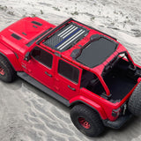 Shadeidea Vehicle covers, not fitted Jeep Wrangler Sun Shade JL Unlimited 4 Door Front and Rear 2 pieces Mesh Screen Sunshade JLU 2018-2023 Top Cover UV Blocker - 10 year Warranty