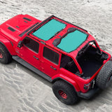 Shadeidea Vehicle covers, not fitted Jeep Wrangler Sun Shade JL Unlimited 4 Door Front and Rear 2 pieces Mesh Screen Sunshade JLU 2018-2023 Top Cover UV Blocker - 10 year Warranty