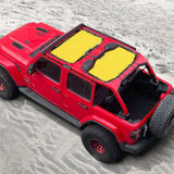 Shadeidea Vehicle covers, not fitted Jeep Wrangler Sun Shade JL Unlimited 4 Door Front and Rear 2 pieces Mesh Screen Sunshade JLU 2018-2023 Top Cover UV Blocker - 10 year Warranty