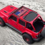 Shadeidea Vehicle covers, not fitted Jeep Wrangler Sun Shade JL Unlimited 4 Door Front and Rear 2 pieces Mesh Screen Sunshade JLU 2018-2023 Top Cover UV Blocker - 10 year Warranty