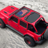 Shadeidea Vehicle covers, not fitted Jeep Wrangler Sun Shade JL Unlimited 4 Door Front and Rear 2 pieces Mesh Screen Sunshade JLU 2018-2023 Top Cover UV Blocker - 10 year Warranty