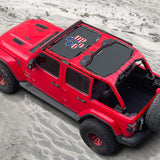 Shadeidea Vehicle covers, not fitted Jeep Wrangler Sun Shade JL Unlimited 4 Door Front and Rear 2 pieces Mesh Screen Sunshade JLU 2018-2023 Top Cover UV Blocker - 10 year Warranty
