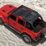 Jeep Wrangler Sun Shade JL Unlimited (2018-2023) 4 Door Front and Rear Mesh Screen Sunshade JLU Top Cover UV Blocker 10 year Warranty