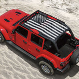Jeep Wrangler Sun Shade JL Unlimited (2018-2023) 4 Door Front and Rear Mesh Screen Sunshade JLU Top Cover UV Blocker 10 year Warranty