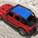 Jeep Wrangler Sun Shade JL Unlimited (2018-2023) 4 Door Front and Rear Mesh Screen Sunshade JLU Top Cover UV Blocker 10 year Warranty