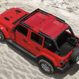 Jeep Wrangler Sun Shade JL Unlimited (2018-2023) 4 Door Front and Rear Mesh Screen Sunshade JLU Top Cover UV Blocker 10 year Warranty