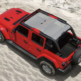Jeep Wrangler Sun Shade JL Unlimited (2018-2023) 4 Door Front and Rear Mesh Screen Sunshade JLU Top Cover UV Blocker 10 year Warranty