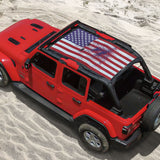 Jeep Wrangler Sun Shade JL Unlimited (2018-2023) 4 Door Front and Rear Mesh Screen Sunshade JLU Top Cover UV Blocker 10 year Warranty