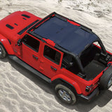 Jeep Wrangler Sun Shade JL Unlimited (2018-2023) 4 Door Front and Rear Mesh Screen Sunshade JLU Top Cover UV Blocker 10 year Warranty