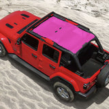 Jeep Wrangler Sun Shade JL Unlimited (2018-2023) 4 Door Front and Rear Mesh Screen Sunshade JLU Top Cover UV Blocker 10 year Warranty