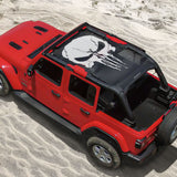 Jeep Wrangler Sun Shade JL Unlimited (2018-2023) 4 Door Front and Rear Mesh Screen Sunshade JLU Top Cover UV Blocker 10 year Warranty