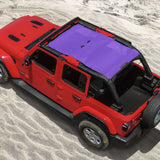 Jeep Wrangler Sun Shade JL Unlimited (2018-2023) 4 Door Front and Rear Mesh Screen Sunshade JLU Top Cover UV Blocker 10 year Warranty