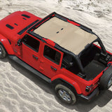 Jeep Wrangler Sun Shade JL Unlimited (2018-2023) 4 Door Front and Rear Mesh Screen Sunshade JLU Top Cover UV Blocker 10 year Warranty