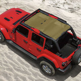 Jeep Wrangler Sun Shade JL Unlimited (2018-2023) 4 Door Front and Rear Mesh Screen Sunshade JLU Top Cover UV Blocker 10 year Warranty