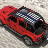 Jeep Wrangler Sun Shade JL Unlimited (2018-2023) 4 Door Front and Rear Mesh Screen Sunshade JLU Top Cover UV Blocker 10 year Warranty