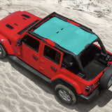 Jeep Wrangler Sun Shade JL Unlimited (2018-2023) 4 Door Front and Rear Mesh Screen Sunshade JLU Top Cover UV Blocker 10 year Warranty