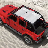 Jeep Wrangler Sun Shade JL Unlimited (2018-2023) 4 Door Front and Rear Mesh Screen Sunshade JLU Top Cover UV Blocker 10 year Warranty