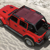 Jeep Wrangler Sun Shade JL Unlimited (2018-2023) 4 Door Front and Rear Mesh Screen Sunshade JLU Top Cover UV Blocker 10 year Warranty