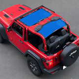 Shadeidea Jeep Wrangler Sun Shade JL 2 Door Top Sunshade (2018-2023), Front + Rear - Mesh Screen Cover, UV Blocker