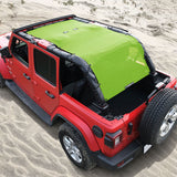 Jeep Wrangler Sun Shade JL Unlimited 4 Door JLU Sunshade 2018-2023 Top Front+Rear+Back Mesh Screen Cover UV Blocker-10 Year Warranty