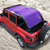 Jeep Wrangler Sun Shade JL Unlimited 4 Door JLU Sunshade 2018-2023 Top Front+Rear+Back Mesh Screen Cover UV Blocker-10 Year Warranty