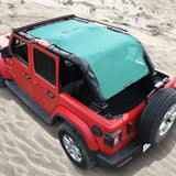 Jeep Wrangler Sun Shade JL Unlimited 4 Door JLU Sunshade 2018-2023 Top Front+Rear+Back Mesh Screen Cover UV Blocker-10 Year Warranty