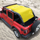 Jeep Wrangler Sun Shade JL Unlimited 4 Door JLU Sunshade 2018-2023 Top Front+Rear+Back Mesh Screen Cover UV Blocker-10 Year Warranty