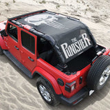 Jeep Wrangler Sun Shade JL Unlimited 4 Door JLU Sunshade 2018-2023 Top Front+Rear+Back Mesh Screen Cover UV Blocker-10 Year Warranty