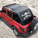 Jeep Wrangler Sun Shade JL Unlimited 4 Door JLU Sunshade 2018-2023 Top Front+Rear+Back Mesh Screen Cover UV Blocker-10 Year Warranty