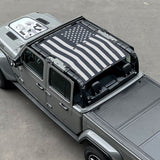 Jeep Gladiator Sunshade JT 4 Door Top Sun Shade Front and Rear Mesh Screen Wrangler Cover UV Blocker (2018-2023) - 10 Year Warranty