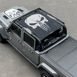 Jeep Gladiator Sunshade JT 4 Door Top Sun Shade Front and Rear Mesh Screen Wrangler Cover UV Blocker (2018-2023) - 10 Year Warranty