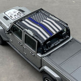 Jeep Gladiator Sunshade JT 4 Door Top Sun Shade Front and Rear Mesh Screen Wrangler Cover UV Blocker (2018-2023) - 10 Year Warranty