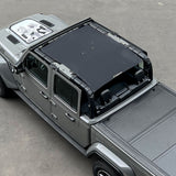 Jeep Gladiator Sunshade JT 4 Door Top Sun Shade Front and Rear Mesh Screen Wrangler Cover UV Blocker (2018-2023) - 10 Year Warranty