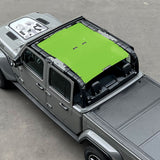 Jeep Gladiator Sunshade JT 4 Door Top Sun Shade Front and Rear Mesh Screen Wrangler Cover UV Blocker (2018-2023) - 10 Year Warranty