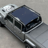 Jeep Gladiator Sunshade JT 4 Door Top Sun Shade Front and Rear Mesh Screen Wrangler Cover UV Blocker (2018-2023) - 10 Year Warranty