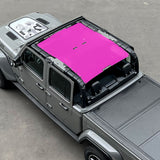 Jeep Gladiator Sunshade JT 4 Door Top Sun Shade Front and Rear Mesh Screen Wrangler Cover UV Blocker (2018-2023) - 10 Year Warranty