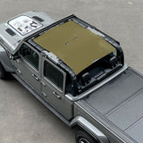 Jeep Gladiator Sunshade JT 4 Door Top Sun Shade Front and Rear Mesh Screen Wrangler Cover UV Blocker (2018-2023) - 10 Year Warranty