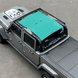 Jeep Gladiator Sunshade JT 4 Door Top Sun Shade Front and Rear Mesh Screen Wrangler Cover UV Blocker (2018-2023) - 10 Year Warranty