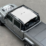 Jeep Gladiator Sunshade JT 4 Door Top Sun Shade Front and Rear Mesh Screen Wrangler Cover UV Blocker (2018-2023) - 10 Year Warranty