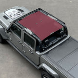 Jeep Gladiator Sunshade JT 4 Door Top Sun Shade Front and Rear Mesh Screen Wrangler Cover UV Blocker (2018-2023) - 10 Year Warranty