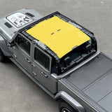 Jeep Gladiator Sunshade JT 4 Door Top Sun Shade Front and Rear Mesh Screen Wrangler Cover UV Blocker (2018-2023) - 10 Year Warranty