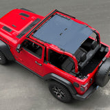 Jeep Wrangler Sunshade JL 2 Door Sun Shade Front and Rear (One piece) Mesh Screen Top Cover UV Blocker 2018-2023 - 10 Year Warranty