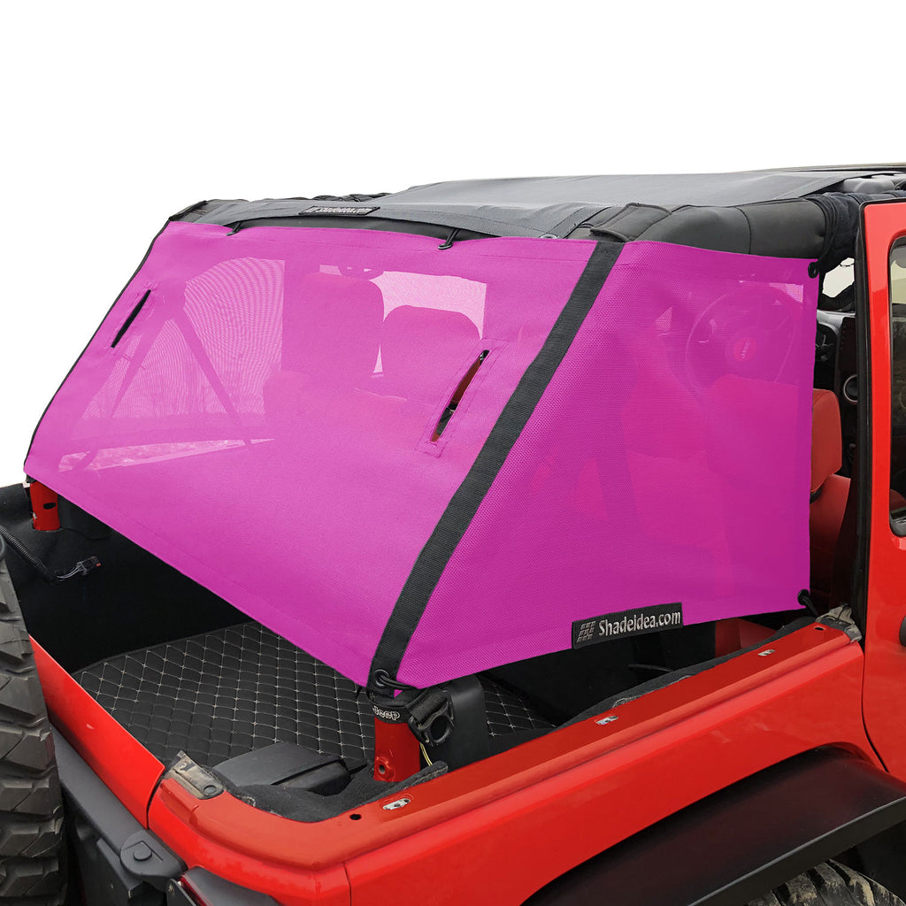 Pink Roof Sunshade Mesh Shade Cover Anti-UV Net for Jeep Wrangler JK 07-18  4Door