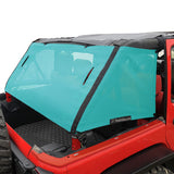 Jeep Wrangler Sun Shade JKU 2007-2018 JK Unlimited 4 Door Cage Mesh Screen Sunshade -One time Install 10 years Warranty