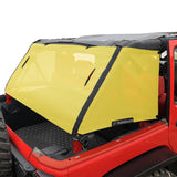 Jeep Wrangler Sun Shade JKU 2007-2018 JK Unlimited 4 Door Cage Mesh Screen Sunshade -One time Install 10 years Warranty