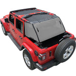 Shadeidea Jeep Wrangler JL Sun Shade JLU 4 Door Sunshade Mesh Screen Trunk Cage Cover Unlimited (2018-2023) New Model Robicon Sahara Sport S -10 Year Warranty